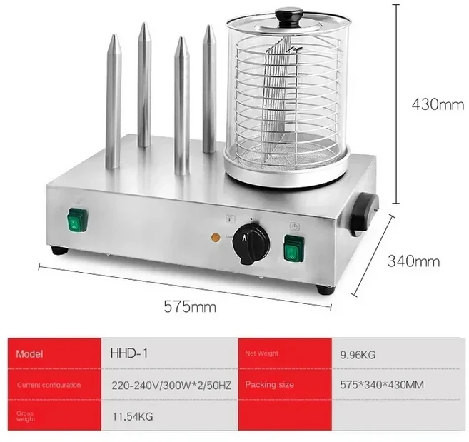 데스크탑 전기 전자 핫도그 기계 스팀 유형 소시지 브로일러 소시지 절연 기계 디스플레이 기계 뷔페 장비, 01 SKU2