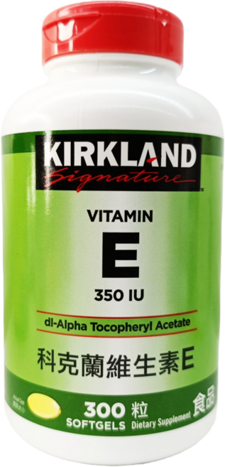 KIRKLAND Signature 維生素E 軟膠囊, 300顆, 1罐