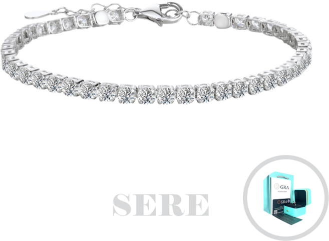 SERE 모이사나이트 프리미엄 테니스 팔찌2 [GRA인증서/엑셀런트컷팅/D컬러/국내감별서/S925]