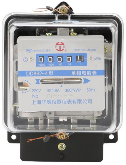 220V 단상 기계식 회전 디스크 카운터 블랙 투명 케이스 DD862 가정/임대용 전기 에너지 미터, 01 5(20)A