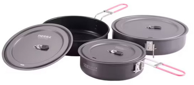 티에라 백패킹 프라이팬 티타늄코팅 초경량 16cm 18cm 20cm 뚜껑포함, 1개, 20cm(뚜껑포함)