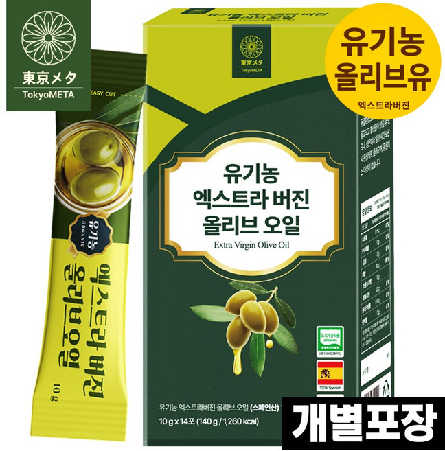도쿄메타 유기농 엑스트라버진 올리브오일 스틱 10g 스페인산 피쿠알, 1박스, 140ml