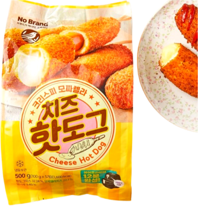 이마트 크리스피 모짜렐라 치즈핫도그 500g 아이스박스 포장, 1개