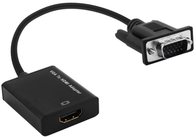 넥스트링크 케이블 타입 VGA to HDMI 컨버터 2412VHC, 2412VHC (1년무상 A/S), 1개