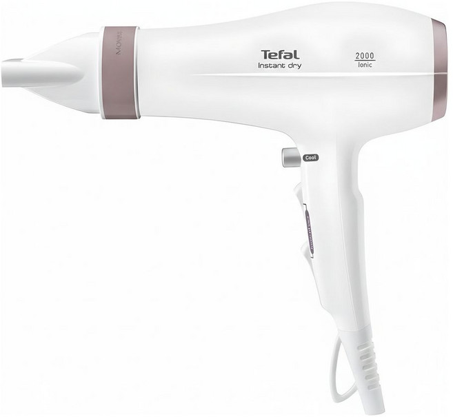 테팔 프리미엄 케어 무빙에어 헤어드라이어 HV6076K0 2200W, WHITE (흰색)