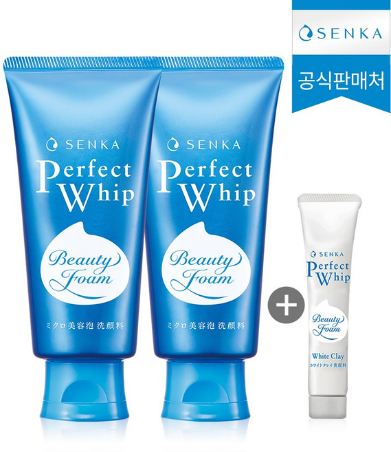 센카 퍼펙트 휩 페이셜 워시 클렌징 폼 120g 2p + 15g, 255g, 1세트