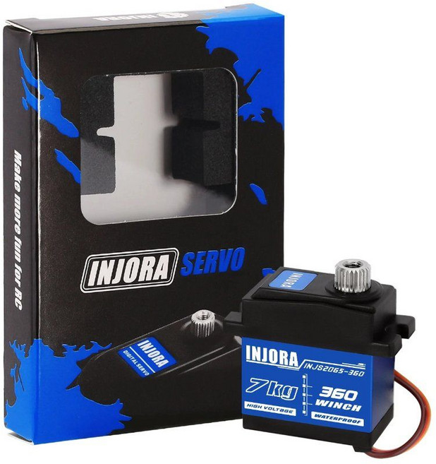 INJORA INJS2065-360 1/18 TRX4M용 방수 7KG 윈치 서보 및 견인 트럭 크레인 키트, 1 INJS2065-360 Servo