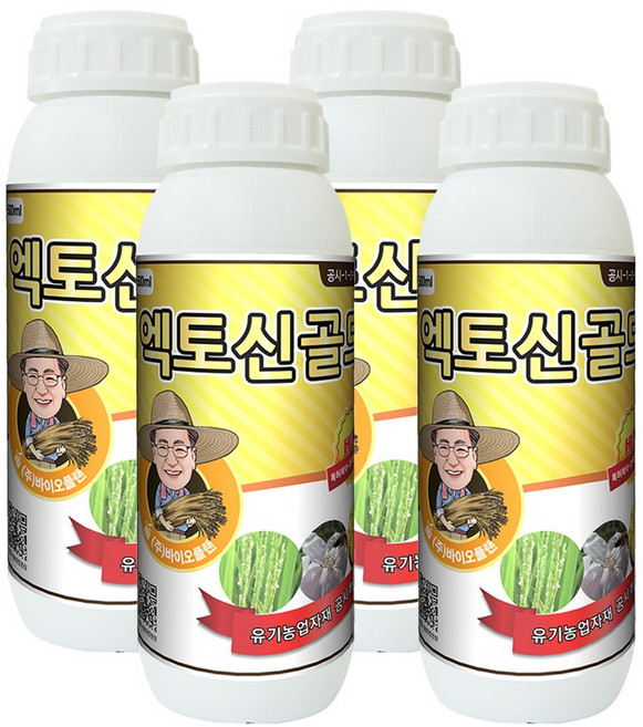 바이오플랜 엑토신골드 500ml 작물생육용 유기농업자재, 4개