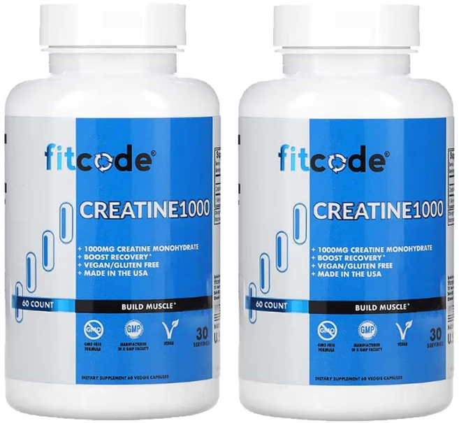 FITCODE 크레아틴 1000 크레아티닌 크래아티닌 크레아틴로딩 60캡슐 2통, 60정 - 쿠팡