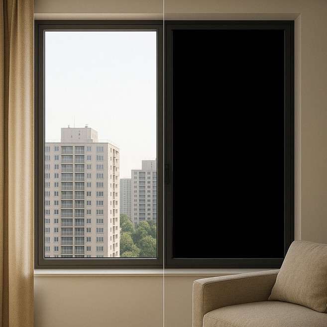 데코리아 자외선 열차단 창문 시트지 사생활보호 썬팅 UV차단 단열 필름, 03_BLACKOUT (폭)1000mm