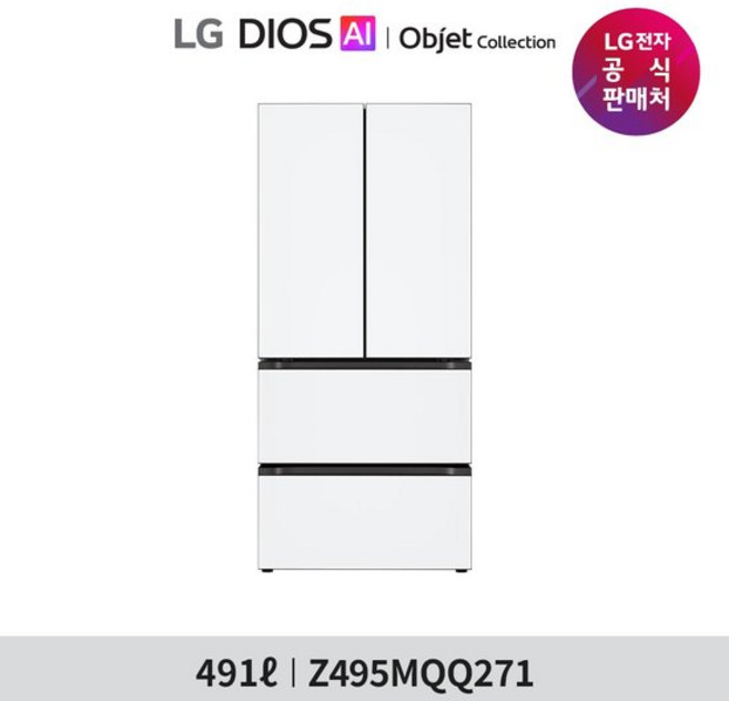 [1등급] LG 오브제컬렉션 김치톡톡 491L Z495MQQ271, 에센스화이트