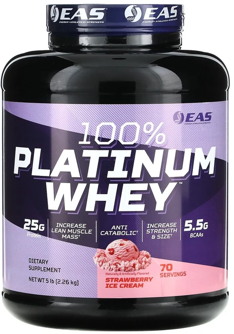 새해 건강을 선물하세요 EAS 100% 플래티넘 유청 딸기 아이스크림 2.26kg(5lb) 특별관리진행, EAS100플래티넘유청딸기아이스크림226kg5lb - 쿠팡