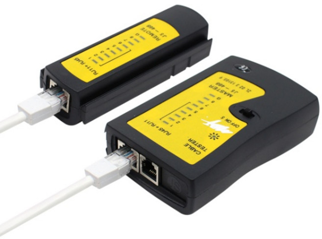 MBF 엠비에프 MBF T1 분리형 랜 테스터기 UTP/STP 겸용 RJ-45 RJ-12 전화선, 1개