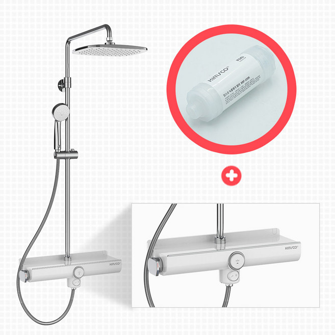 올브로 국산 버튼식 해바라기샤워기 KIMSCO KB-5700시공 교체 설치, 1개, 화이트
