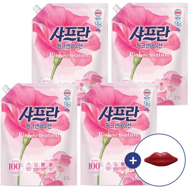 샤프란 핑크센세이션 2100ml X 4개(치약짜개), 4개, 2.1L