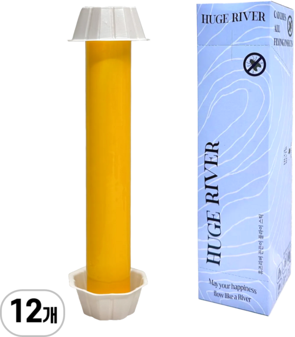 휴즈리버 초파리 퇴치기 끈끈이 플라이스틱, 12개