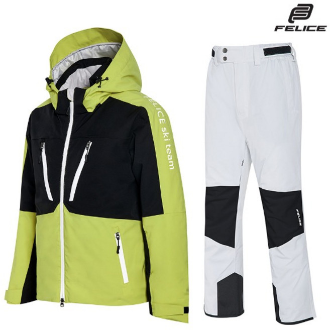 펠리체 제이든 퍼포먼스 스키복 보드복 남녀공용 세트 라임블랙