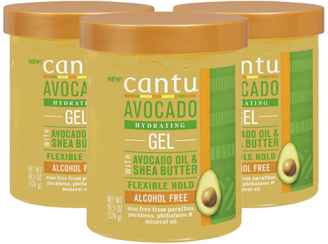 칸투 아보카도 하이드레이팅 젤 플렉서블 홀드, 3개, 524g