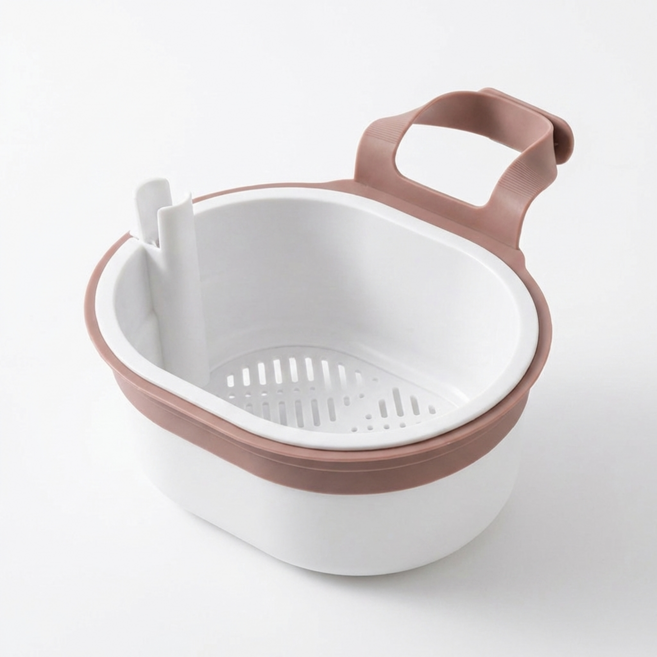 NAMU NEST 싱크대거름바구니 원터치거름망 싱크대 음식물 쓰레기 물빠짐, 1개, 흰색