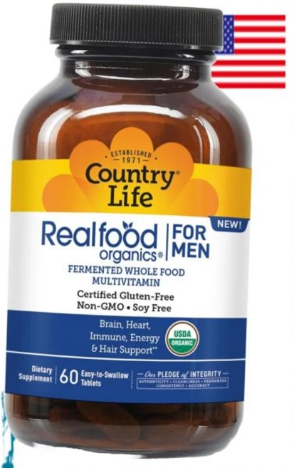 컨트리 라이프 리얼푸드 오가닉스 포 맨 – 60정 1300mg 유기농 발효 종합 식품 7종 버섯 슈퍼푸드 알로에 비건 USDA 인증 멀티비타민, 컨트리 라이프 리얼푸드 오가닉스 포 맨 – 60정 13 - 쿠팡