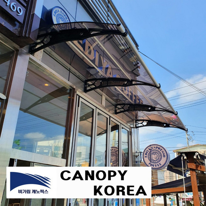 캐노픽스 1500x2800 캐노피 테라스 창문 렉산 처마 비가림 현관 주택 차양 비가리개, 블루, 직결피스, 회색, 1개