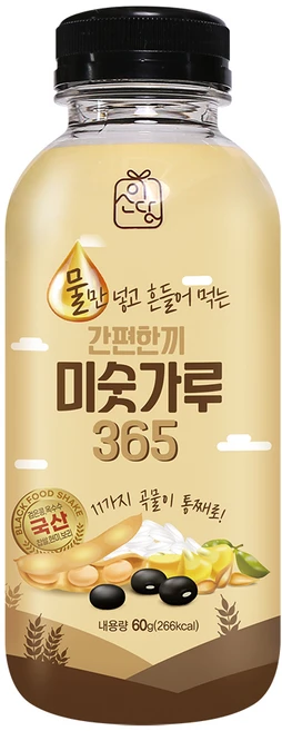 이소당 11곡물 미숫가루 식사대용 선식 국산 서리태 365ml 설탕포함 10병, 60g, 10개 - 쿠팡