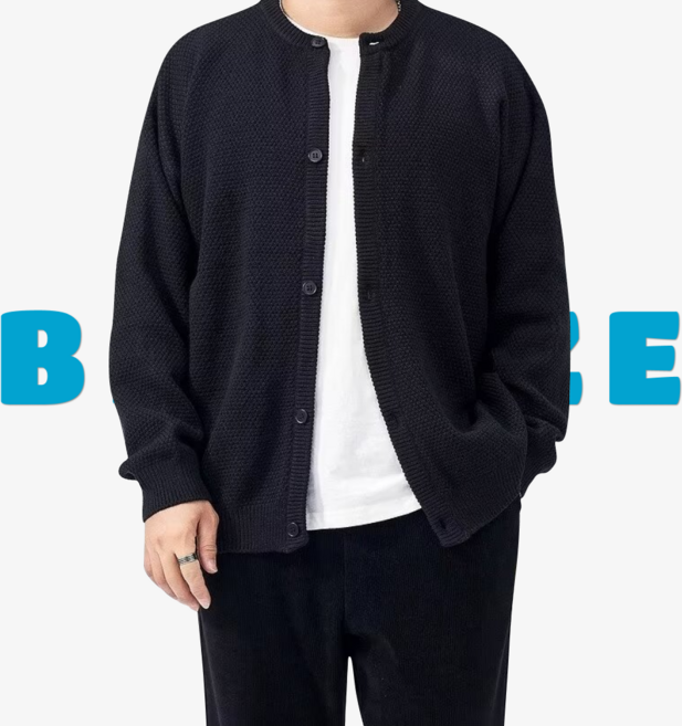 [2XL-5XL]비크네 빅사이즈 라운드넥 파인애플 니트 가디건