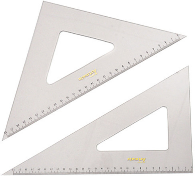 아트메이트 삼각자 30cm (눈금), 단품, 1개