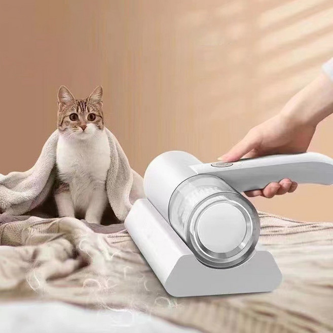 침구 청소기 매트리스 진드기 청소 카페트 침구류 패브릭 무선 UV 핸디형 다용도 먼지 제거기, 흰색