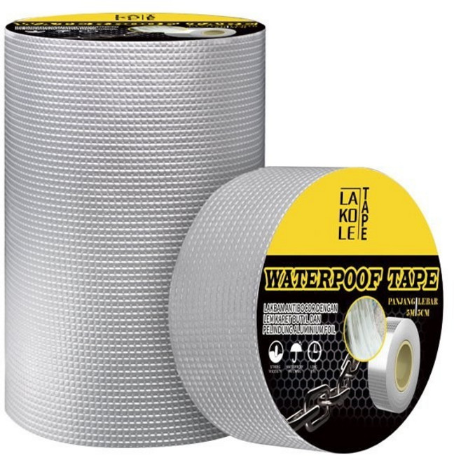 加厚防漏防水膠帶 鐵皮屋頂牆壁裂縫修補 補漏神器, 1個, 10cmx10m