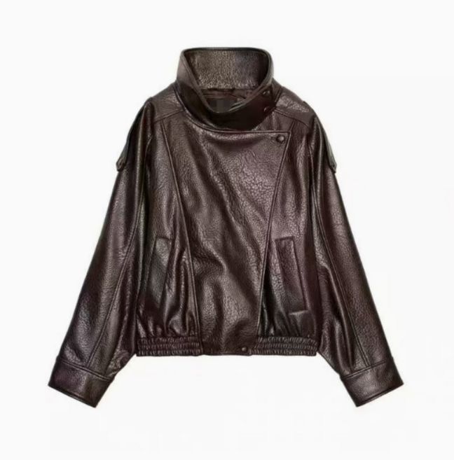 ZARA 자라 봄/가을 여자 가죽재킷 스타일리시 라이더 PU 자켓 블랙/브라운