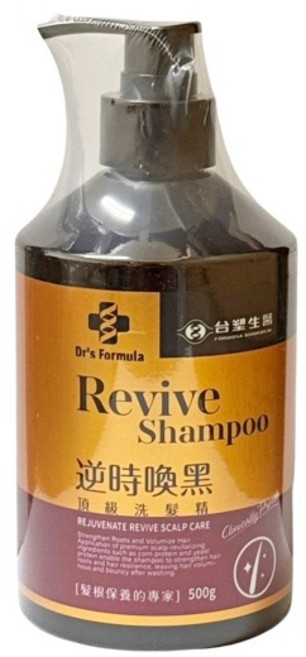 台塑生醫 逆時喚黑頂級洗髮精, 1個, 500g