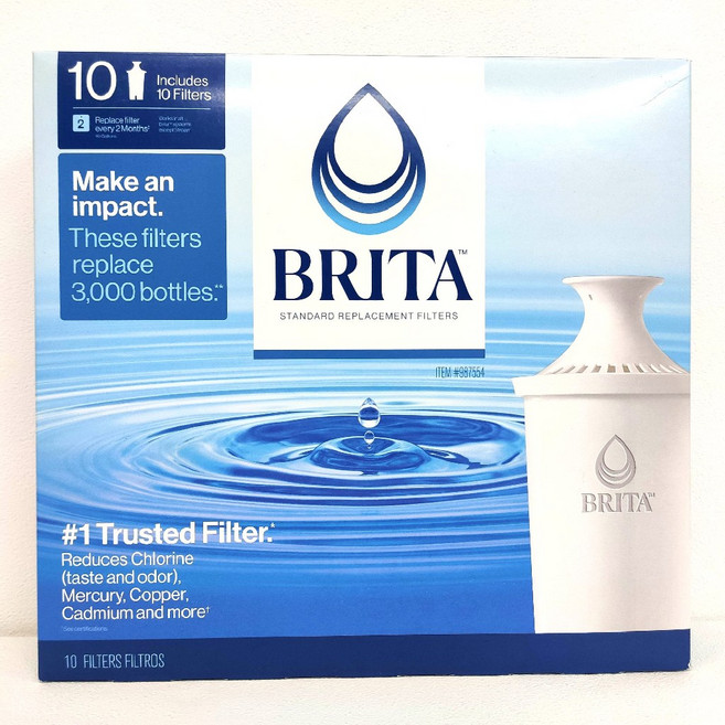 BRITA 濾水壺濾芯, 白色圓形濾心 可用8週->10入裝, 1個