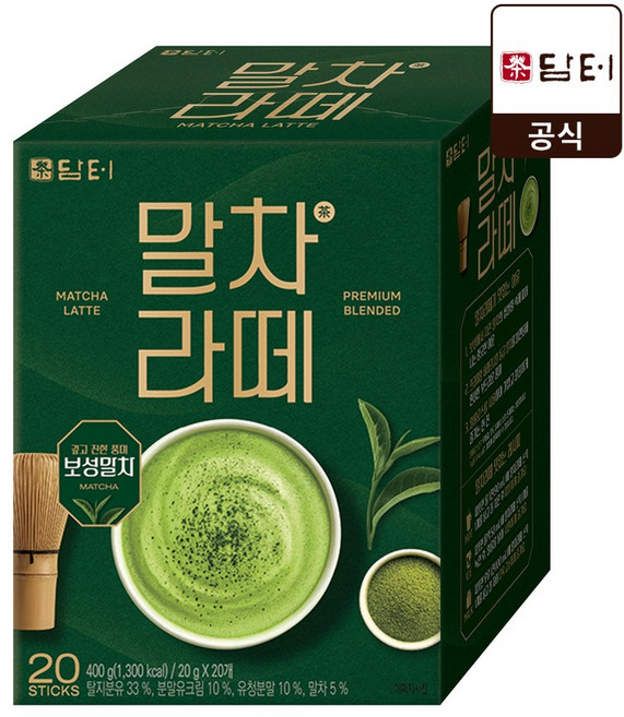 담터 말차라떼, 20g, 1개, 20개입