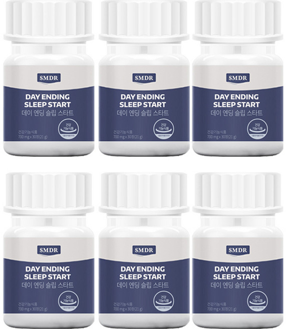 SMDR 데이엔딩슬립스타트 6병(6개월) (추가할인+무료배송), 21g, 30정
