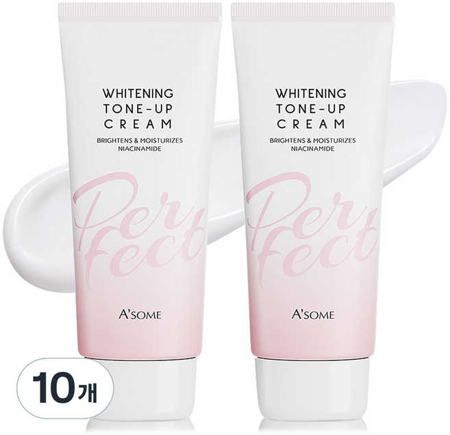 ASOME 퍼펙트 화이트닝 톤업 크림 100ml, 10개