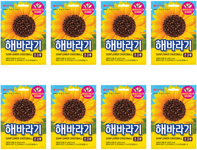 롯데제과 해바라기, 80g, 8개