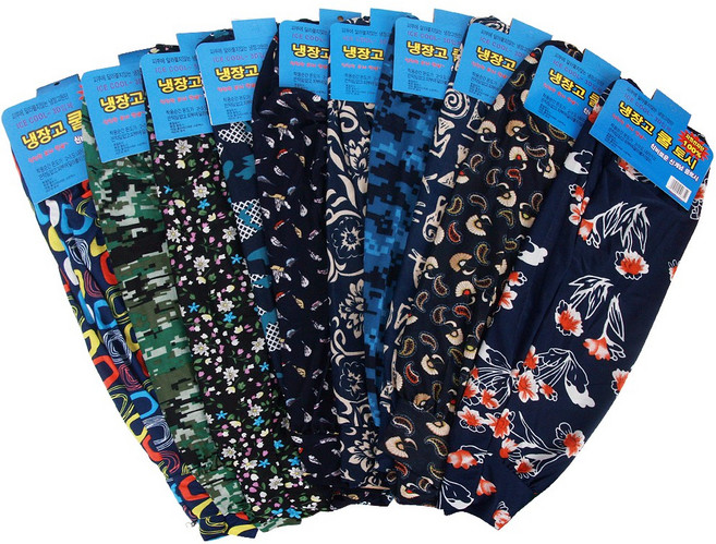 KATTUS 냉장고토시 아이스 쿨토시 1=10개 10장 1묶음 현장토시 작업토시 팔토시 냉장고토시, 1세트, 램덤색상