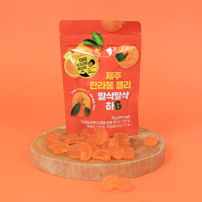 제주 한라봉젤리 말삭말삭하G, 10개, 78g