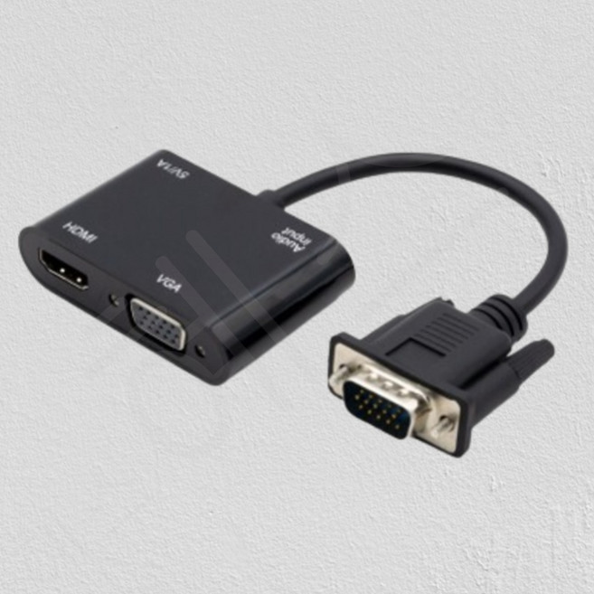 VGA분배기 RGB HDMI 듀얼모니터 동시연결, 1개