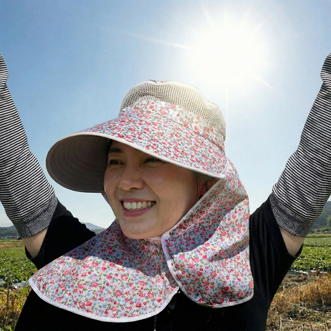 이룸잇 농사 밭일 햇빛가리개 모자 팔토시 집게고리 포함