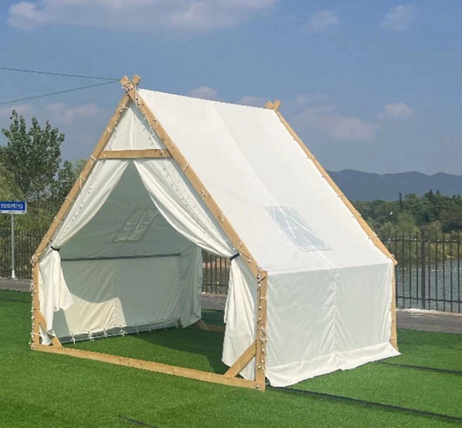 글램핑 인디언텐트 야외 바베큐장 오두막 장박 삼각 감성, 기본 사용 인원, 2m 2.5m 텐트 화이트