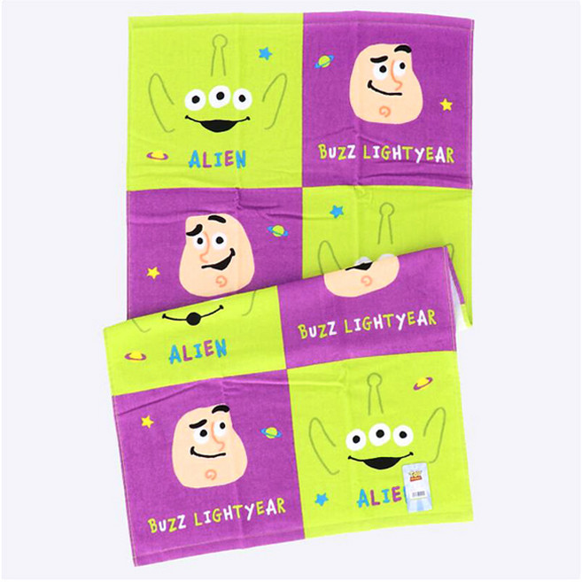 디즈니 룩업 시리즈 비치타올 - 토이스토리 버즈 & 에일리언, 1개