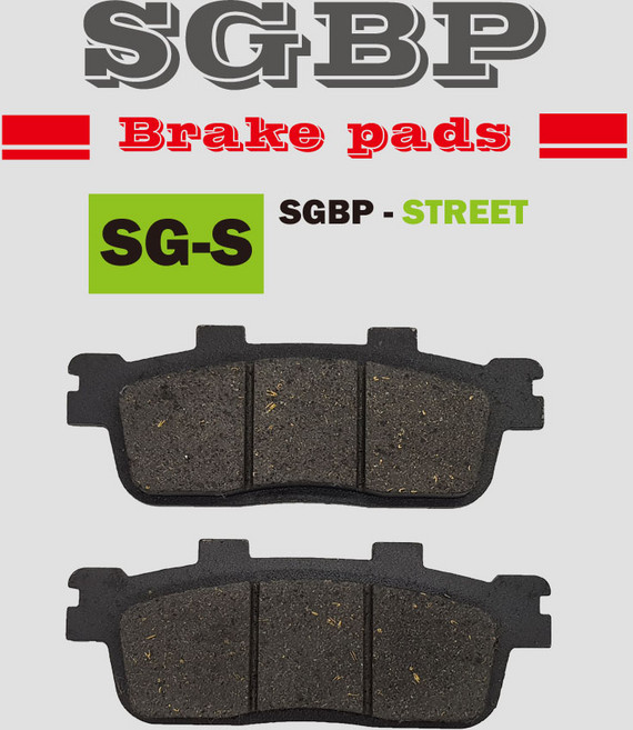 [SGBP] 크루심125/300 조이맥스125/300 보이저 보이져(연동) 세미메탈 브레이크패드, 뒤(BP-114), 1세트