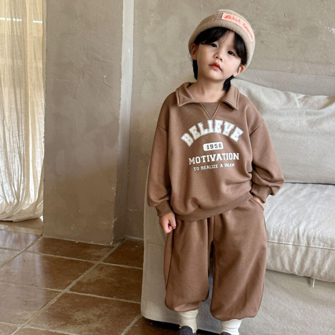 스타일닥터 키즈 맨투맨 트레이닝 세트 - 봄가을 얇은 소재 남녀공용