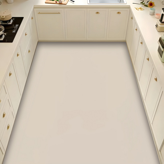 트렌디고 특대형 잘라쓰는 pvc 주방매트 3미터 주방 바닥 현관 발매트 방수 미끄럼방지 가능, 1개, 아이보리