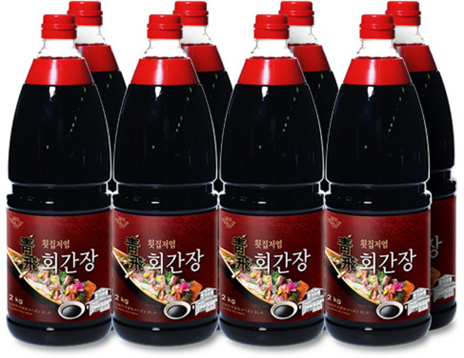 청비 횟집저염회간장 (2kg/8병), 2kg, 8개