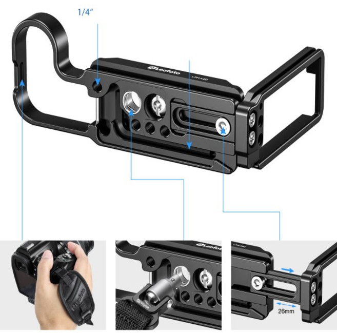 호환 Hasselblad X2D용 Arca 스위스 유형 퀵 릴리스 L 플레이트와 호환되는 Meta 브래킷