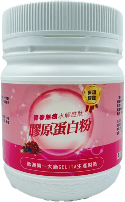 膠原蛋白粉 水解胜肽 歐洲大廠GELITA生產製造 多項認證, 100g, 1個