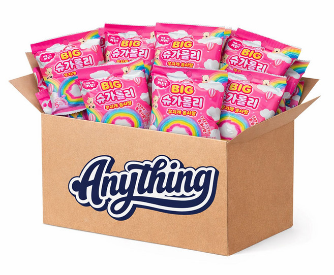 마카롱 닮은 슈가롤리 무지개 솜사탕 롤, 10g, 10개